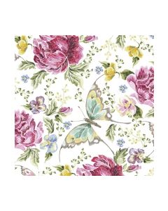 Салфетка (SN0025) 33х33, Embroidery Flowers and Butterflies