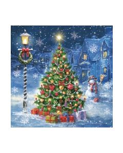 Салфетка (SN0462) 33x33, Xmas Eve in Village