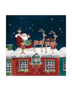 Салфетка (SN0531) 33x33, Santa Claus with Goblins