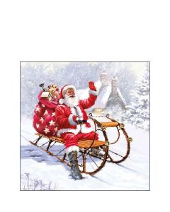 Салфетка (SN0999) 25x25 cm - Santa On Sledge