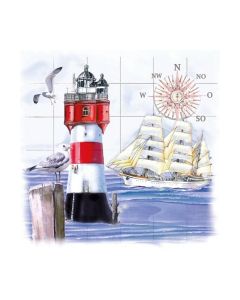 Салфетка (SN0100) 33х33, Lighthouse Compass