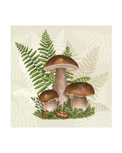 Салфетка (SN1025) 33x33,  Boletus with Leaves of Fern