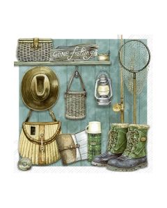 Салфетка (SN1054) 33x33, GONE FISHING