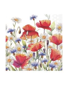 Салфетка (SN1181) 33x33,  Poppies and cornflowers 