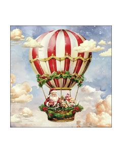 Салфетка (SN1198) 25x25 cm - Santas air balloon 