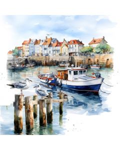 Салфетка (SN1203) 33x33, Port Scene