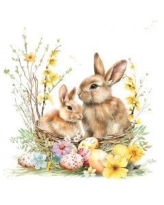 Салфетка (SN1208) 33x33,Bunnies in a Basket