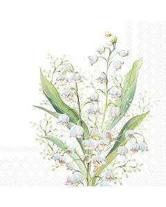Салфетка (SN1225) 33x33, Lily of the valley white