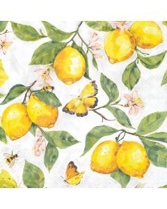 Салфетка (SN1232) 25x25, Fresh lemons white