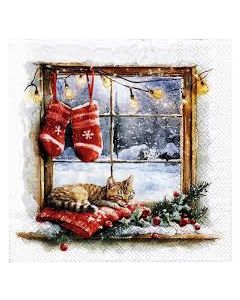 Салфетка (SN1235) 33x33 cm - Winter Window