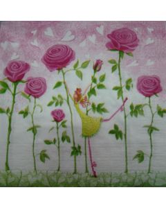 Салфетка (SN0124) 33x33 Градина с Рози