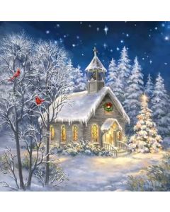 Салфетка (SN1248) 33x33 cm - Winter Church