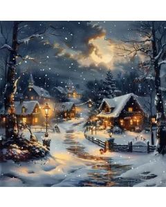 Салфетка (SN1250) 33x33 cm - Cozy Winter Town