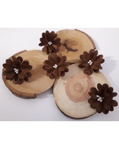 Ръчно изработени цветя /Големи/ - Тъмно кафяво /CAFFE/ 