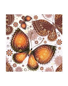 Салфетка (SN0455) 33x33 Оранжеви пеперуди