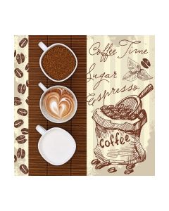 Салфетка (SN0667) 33x33, COFFEE TRIO