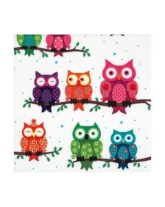 Салфетка (SN0681) 33x33,Colourful Owls