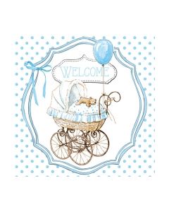 Салфетка (SN0820) 33x33, Welcome blue