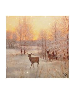 Салфетка (SN0907) 33x33, Deer At Sunset
