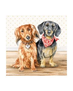 Салфетка (SN0928) 33x33,Dachshund