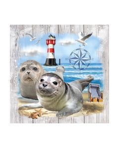 Салфетка (SN0960) 33x33, Seal Couple