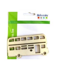 Дървени декоративни фигурки - Автобус 10 см, 3 бр.
