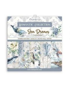 К-т дизайнерски скрапбукинг картони 30,5 x 30,5 см, 10 бр, 190 гр, Romantic Sea Dream SBBL87